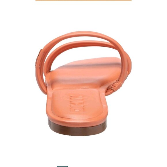 DKNY Dee Women's 6.5 Multiband Flat Sandal White Square Toe. Ws328 - Picture 4 of 6